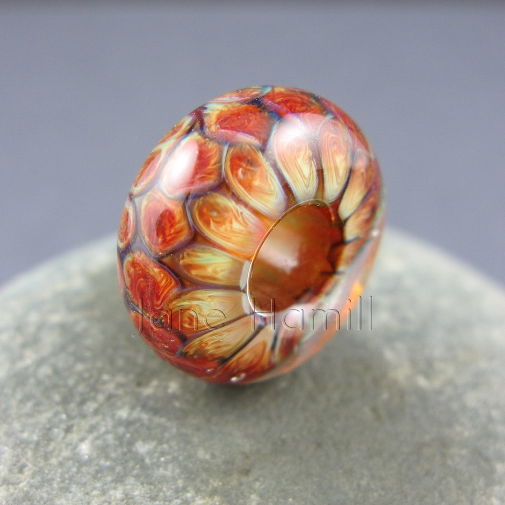 Russet Dragonskin charm bead